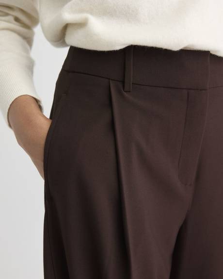 Twill High-Rise Barrel Pant