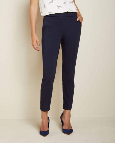 Pantalon Moderne chic taille haute coupe Signature à jambe Étroite - Longueur cheville
