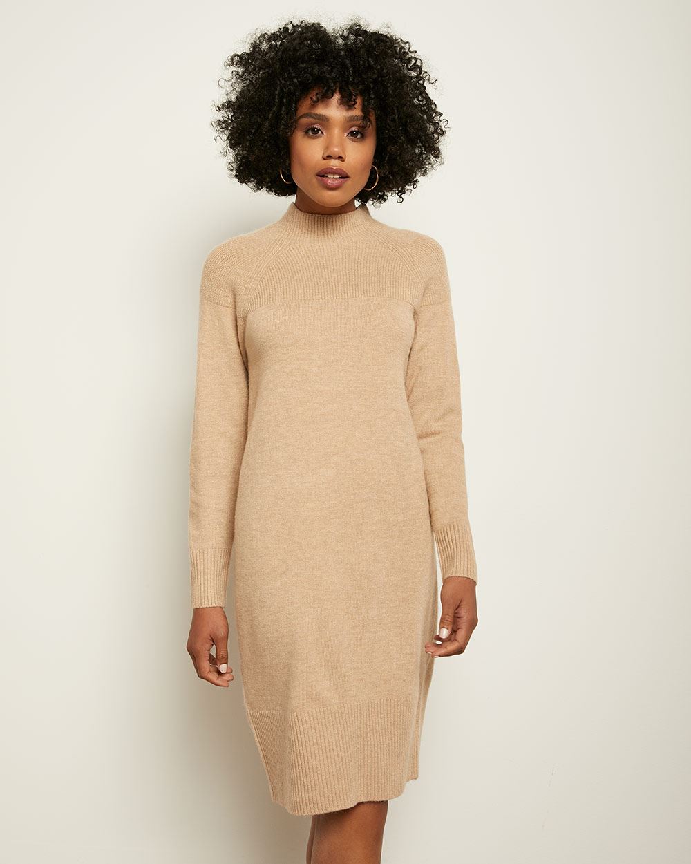 Spongy Knit Mock-Neck Sweater Dress | RW&CO.