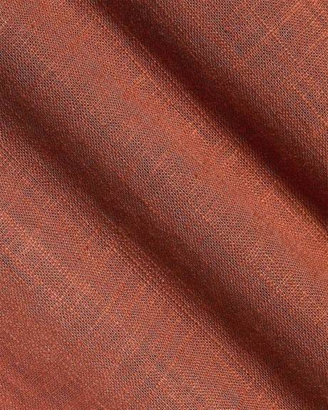 Robe Droite Sans Manches &agrave; Col Rond en M&eacute;lange de Lin