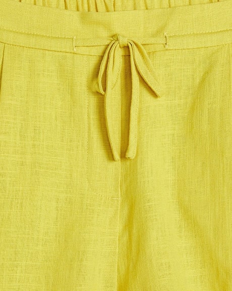 Linen Pull-On Short with Drawstring - 5.5"