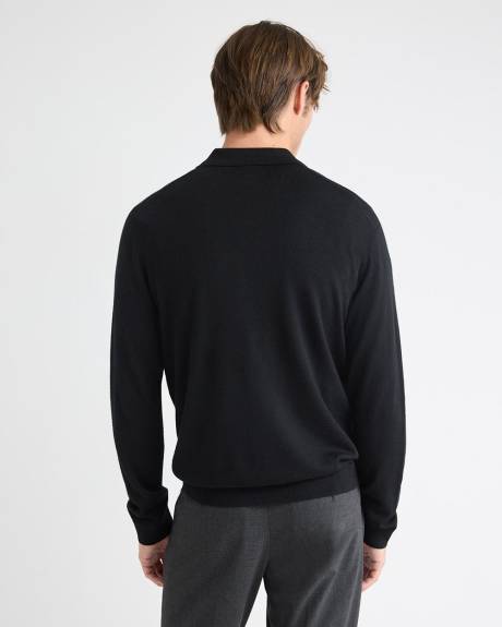 Merino Wool Polo Sweater