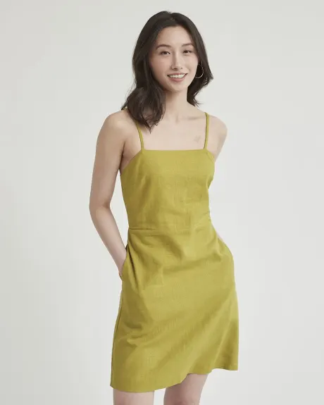 Mini Fitted Linen Dress