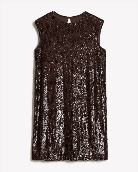 Sleeveless Mini Sequins Cocktail Dress