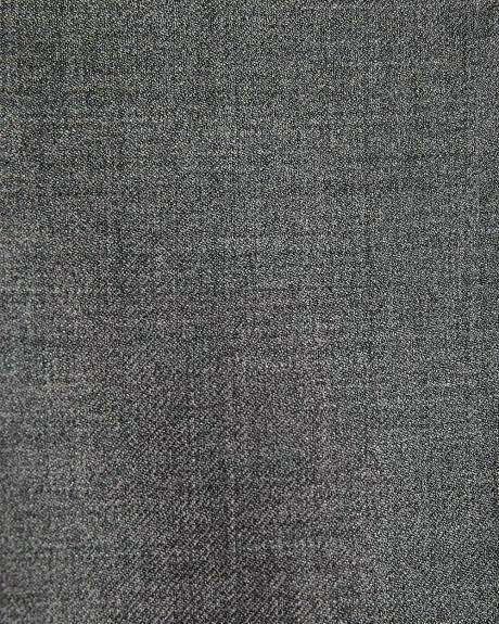 Wool-Blend High-Rise Long Tapered Pant with Elastic Waist