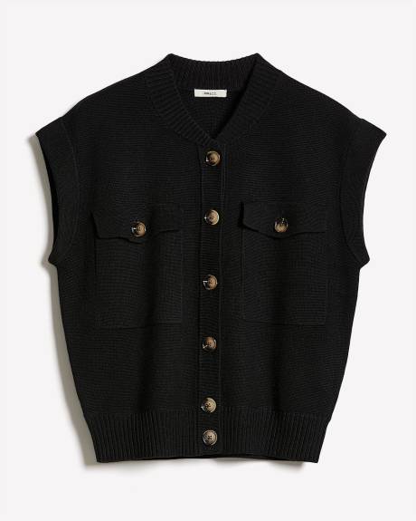 Cardigan Aviateur Sans Manches