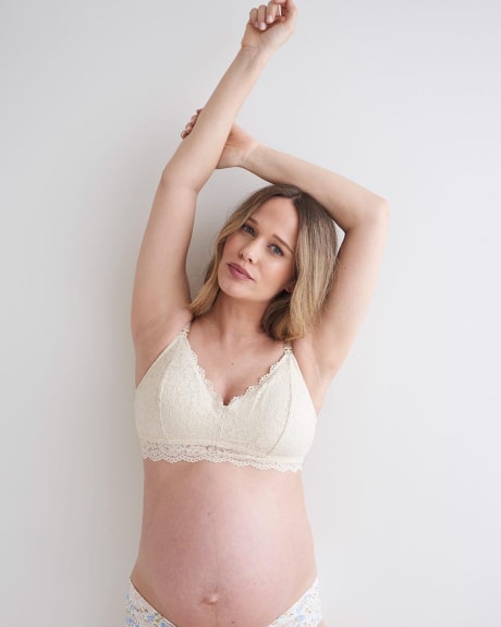 Lace Nursing Bralette - Thyme Maternity