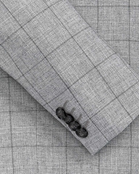 Slim Fit Light Grey Windowpane Suit Blazer | RW&CO.