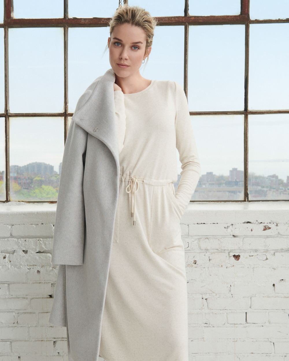 Loungewear Knit Dress with Drawstring RW&CO.