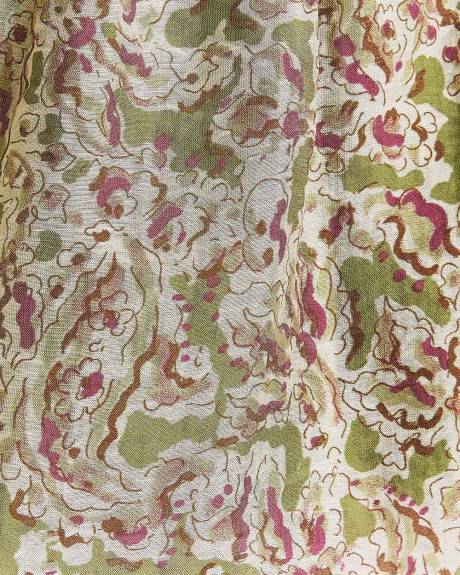 Blouse Sans Manches à Coupe Empire à Col en U à Volants