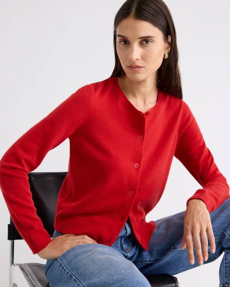Merino Wool Button-Down Cardigan