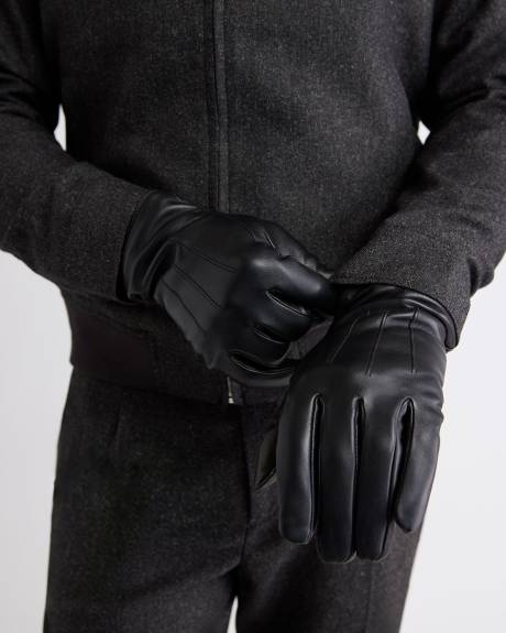 Tech-Friendly Leather Gloves