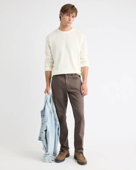 Long-Sleeve Crew-Neck Waffled Tee