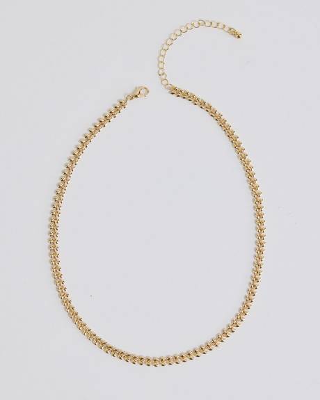 Golden Leaf Link Necklace