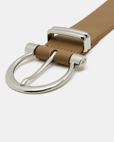 2 Tones Belt with Fashion Buckle