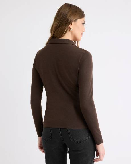 Polo Ajusté à Manches Longues