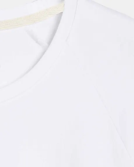 Supima (R) Cotton Crew-Neck T-Shirt with Long Raglan Sleeves