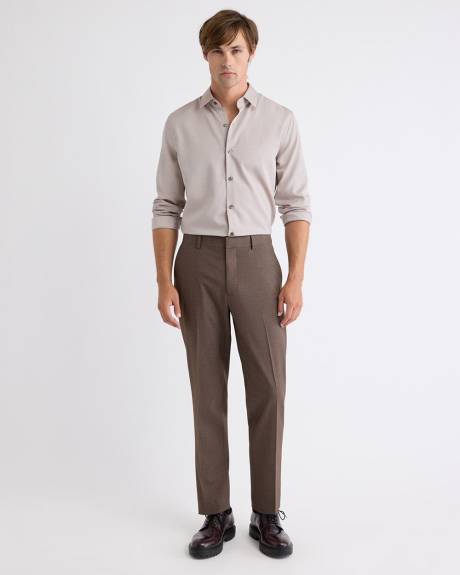 Slim-Fit Solid Cotton Modal Dress Shirt