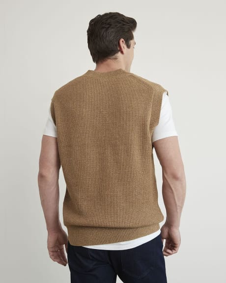 V-Neck Solid Sweater Vest