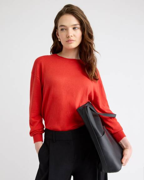 Long-Sleeve Crew-Neck Sweater