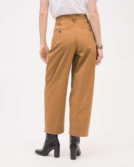 Twill High-Rise Barrel Pant