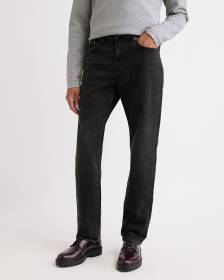 Dark Grey Straight-Leg Jeans