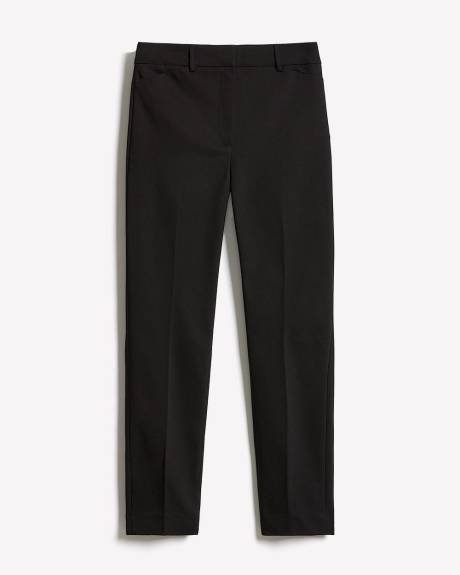 Pantalon Indispensable Cheville Coupe Curvy Noir &agrave; Jambe &Eacute;troite et Taille Mi-Haute