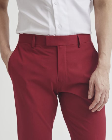 Pantalon de Complet Rouge à Coupe Étroite