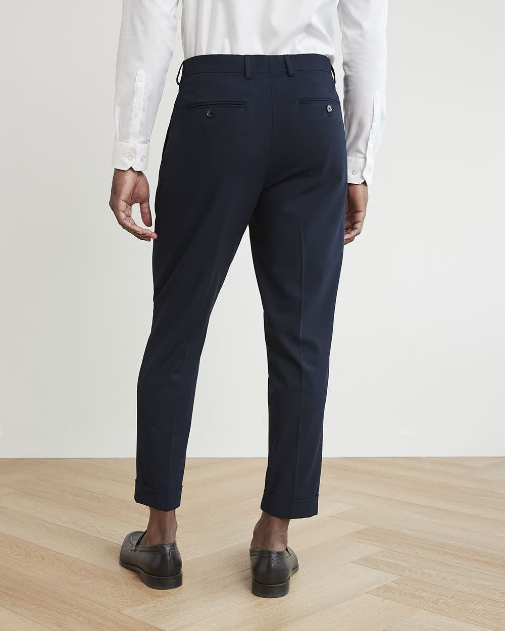 Pleated Solid TaperedLeg Suit Pant RW&CO.