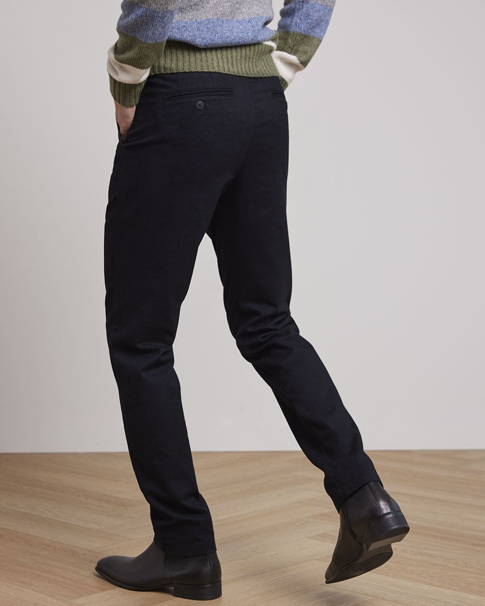 Solid Slim-Fit Brushed Pants | RW&CO.