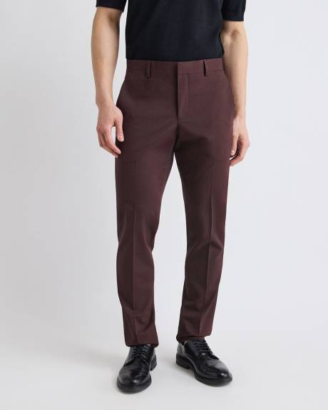 Slim-Fit Deep Berry Suit Pant