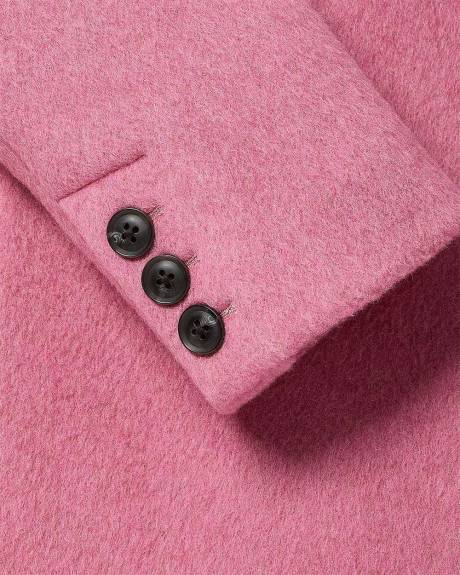 Wool-Blend Long Double-Breasted Coat