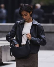 Faux Leather Bomber Jacket