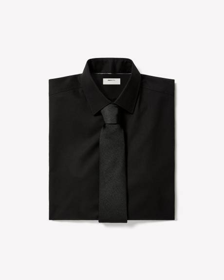 Slim-Fit Solid Supima (R) Cotton Twill Dress Shirt