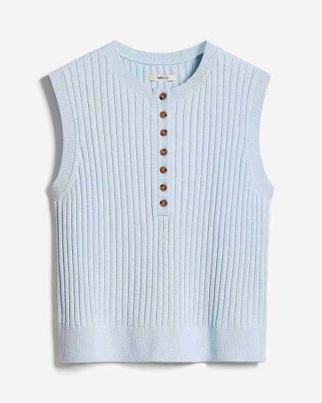 Veste Courte à Col Henley