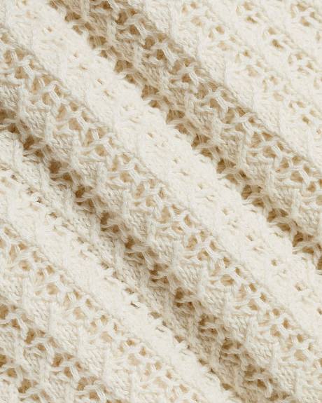 Pull Textur&eacute; &agrave; Manches Longues et Col Rond