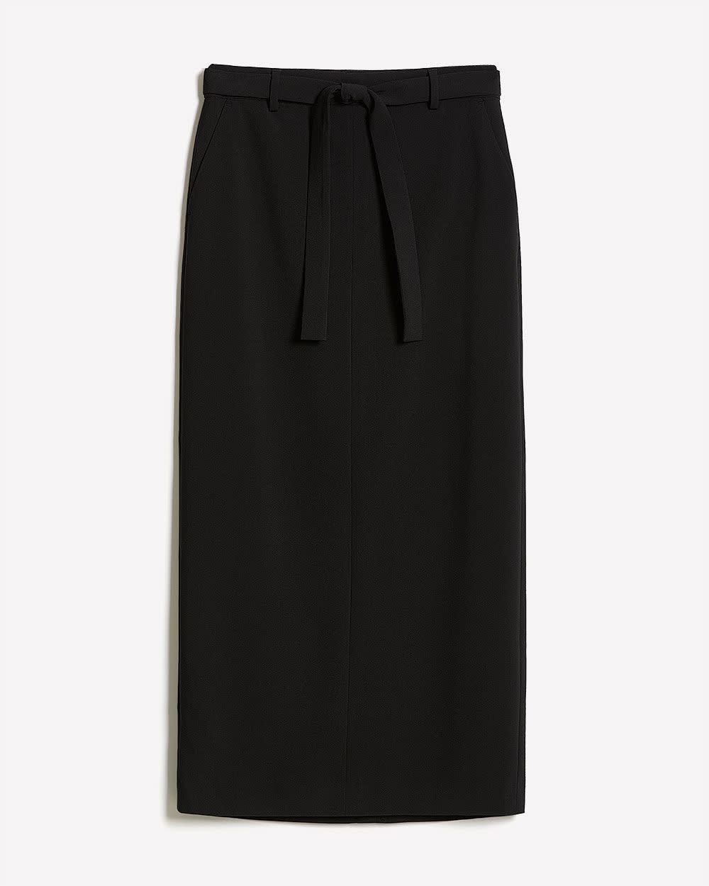 【iiort】Maxi Skirt Black Cavalière- Black | midi wool skirt – Elisa C-Rossow