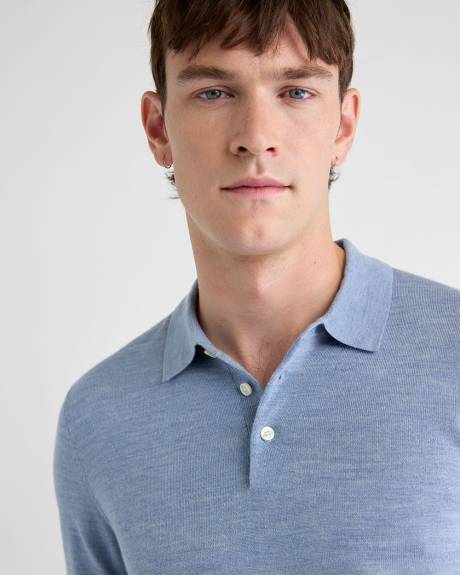 Merino Wool Polo Sweater