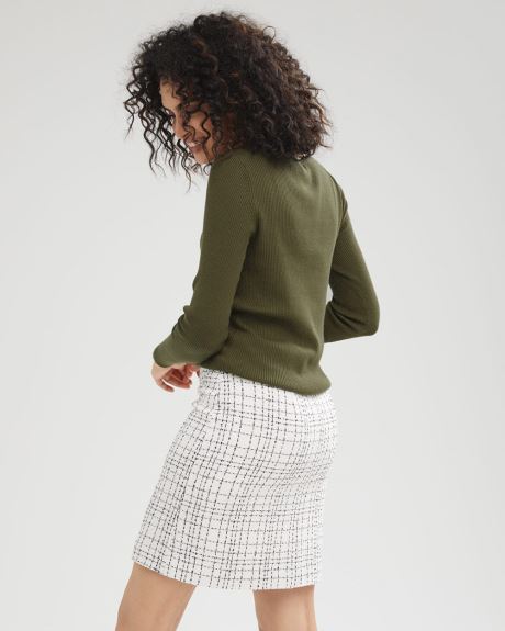 Plaid Tweed High-Waist Short Skirt