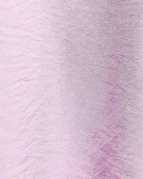 Blouse à Col V et Manches Courtes Bouffantes