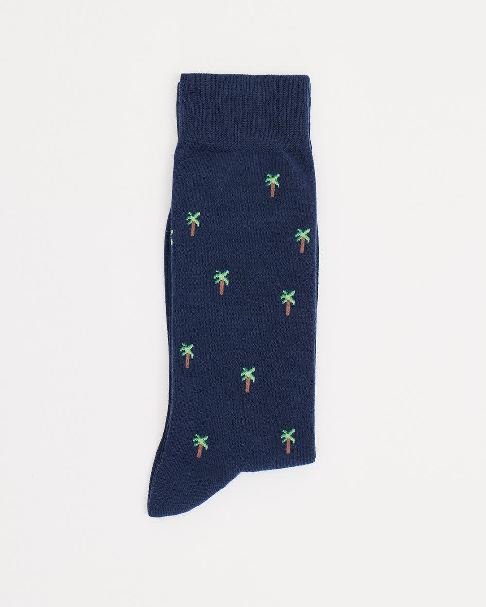 Dress Socks with Palm Trees