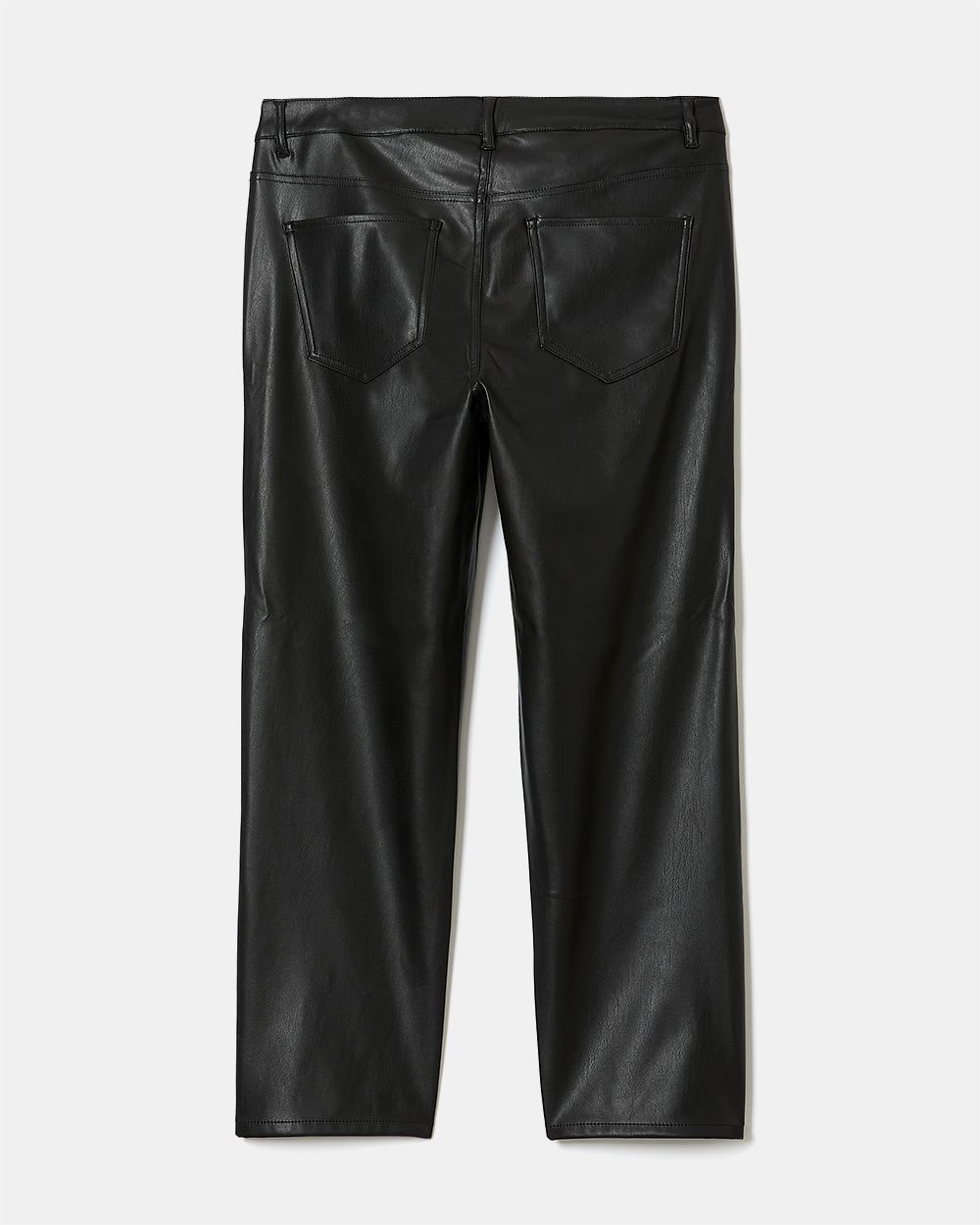 Faux Leather Straight Ankle Pant - Thyme Maternity | RW&CO.