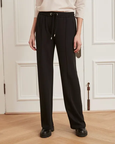 High-Waisted Knitted Wide Pants - 31"