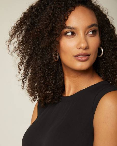 Silky crepe Cap Sleeve Blouse