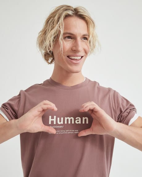 Gender-Neutral Printed Crew-Neck T-Shirt