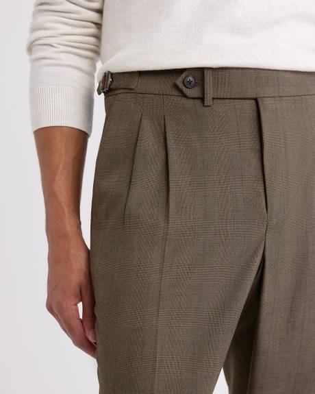 Tapered-Leg Prince-of-Wales Pant Pant