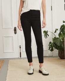 High-Waisted Heavy Knit Twill Legging Pant