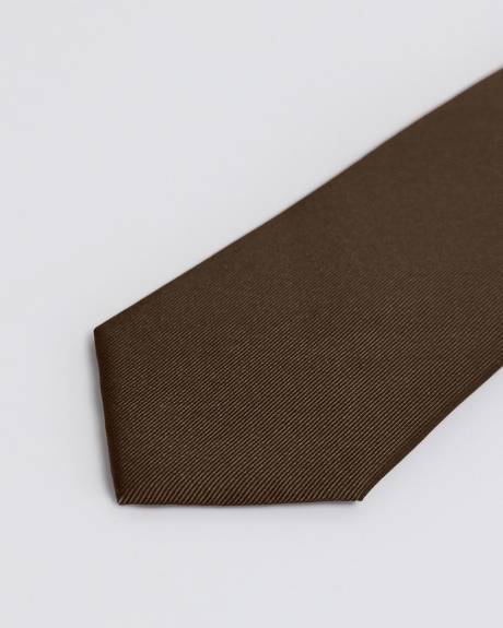 Cravate Étroite Brune