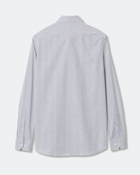 Tailored Fit Micro-Check Dobby Dress Shirt