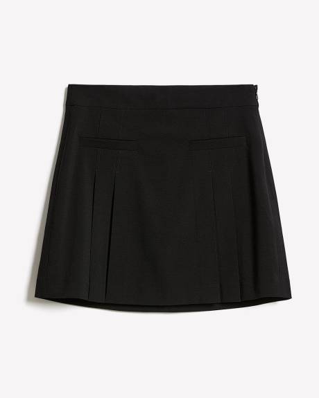 Ultra High-Rise Pleated Twill Skirt